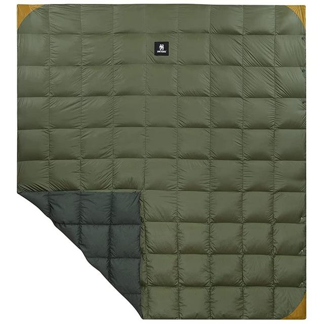 OneTigris Down Camping Blanket 2 Person -Warm, Lightweight, Packable, Puffy Outdoor Travel Blanket for Cold Weather Backpacking Hiking Stadium Gardening Beach Picnic Quilt