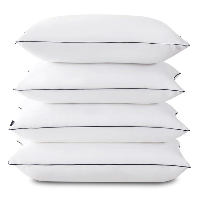 GOHOME Pillows Standard Size Set of 4 - Bed Pillows for Sleeping 4 Pack, Cooling Supportive Hotel Pillows with Premium Soft Down Alternative Fill for Side Stomach and Back Sleepers