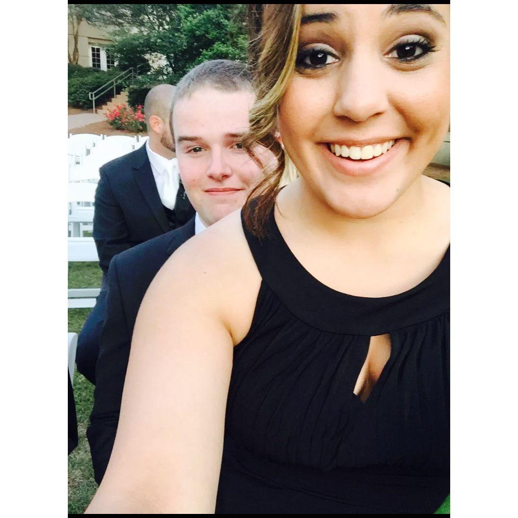 The first time Eric met my ENTIRE family for my sister's wedding. We had only been dating four or five months.