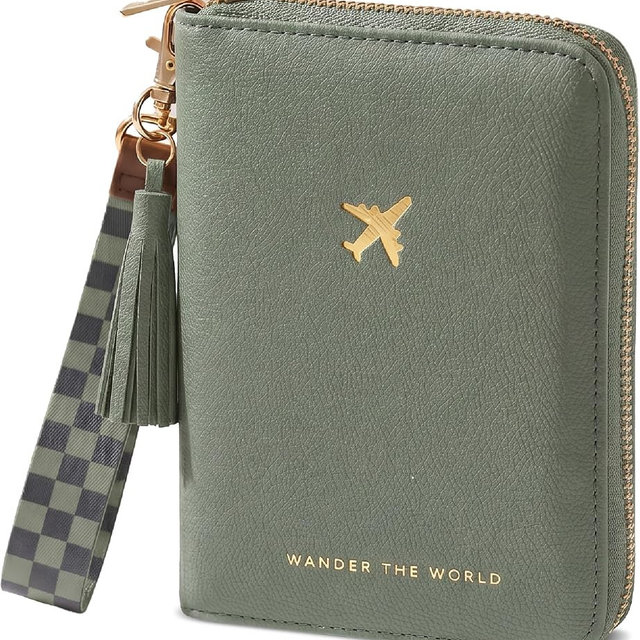 Beautiful Passport Holder And Travel Wallet with Wristlet Strap - All-in-One Organizer for Women with Card Slots and Tassel Keychain - Perfect RFID Blocking Case to Keep Your Documents Safe