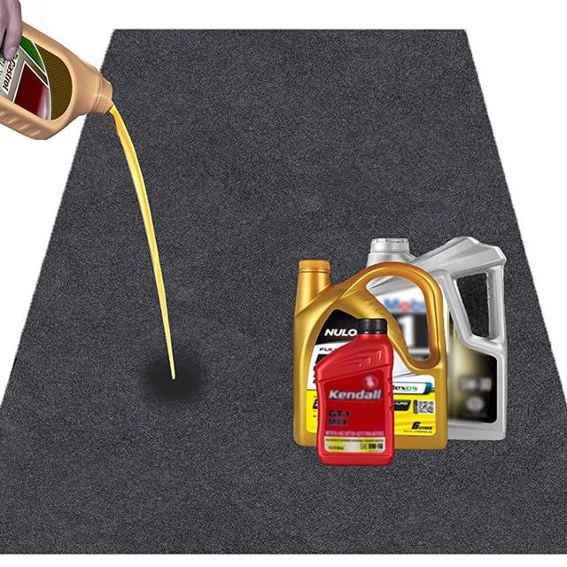 Garage Floor Mat Oil Drain Pan 36x60 in Waterproof Rubber Backing Layer Absorb Liquid Oil Drip Pan Garage Mat for Under Car Protects Floor Washable and Reusable Motorcycle Mat