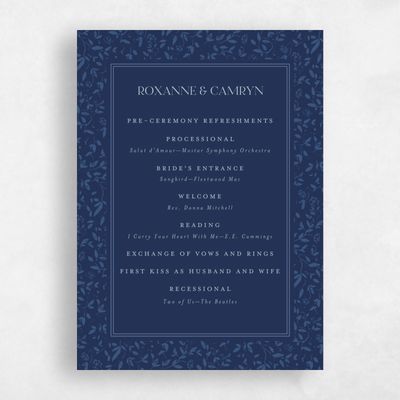 Dark Cobalt, Blue Wedding Program - Manado