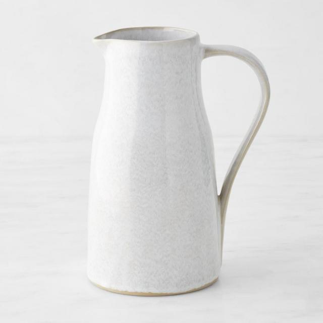 Cyprus Reactive Glaze Pitcher, White