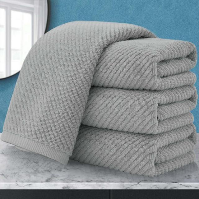 VOOVA & MOVAS Grey Hand Towels for Bathroom, 18 x 28-100% Cotton | Thick | Quick Dry | Soft, Bathroom Hand Towels Set of 4, Mothers Day Towels Gift, Gray | Grey