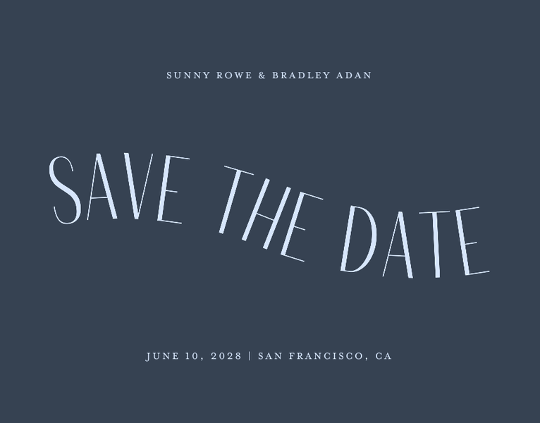Lark Landscape | Grayed Navy | Zola Save The Dates