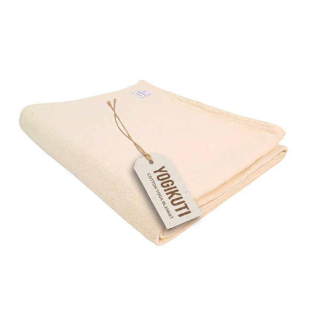 Yogikuti Iyengar Cotton Yoga Blanket Set of One – Thick Handwoven Yoga Blankets for Restorative Yoga, Meditation & Pranayama – Premium Cotton Yoga Blanket for Support & Comfort in Pranayama