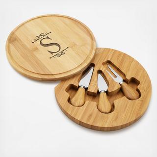Engraved Feta 4-Piece Charcuterie Board & Tool Set