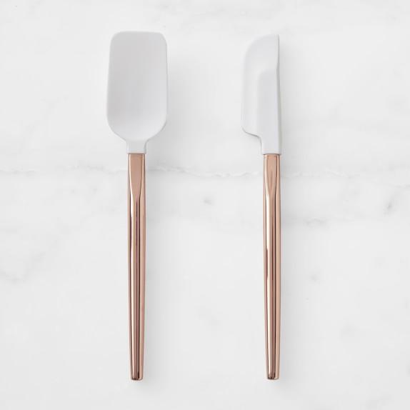 Mini Silicone Spatula with Copper Handle, Set of 2