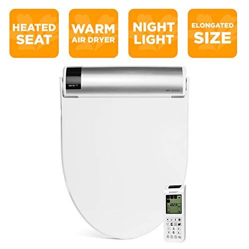 BioBidet Bliss BB2000 Elongated White Bidet Smart Toilet Seat, Premier Class, Unlimited Warm Water, Self Cleaning Hydroflush, Hybrid Heating, Wireless Remote Control, Inviting Nightlight, Vortex Wash