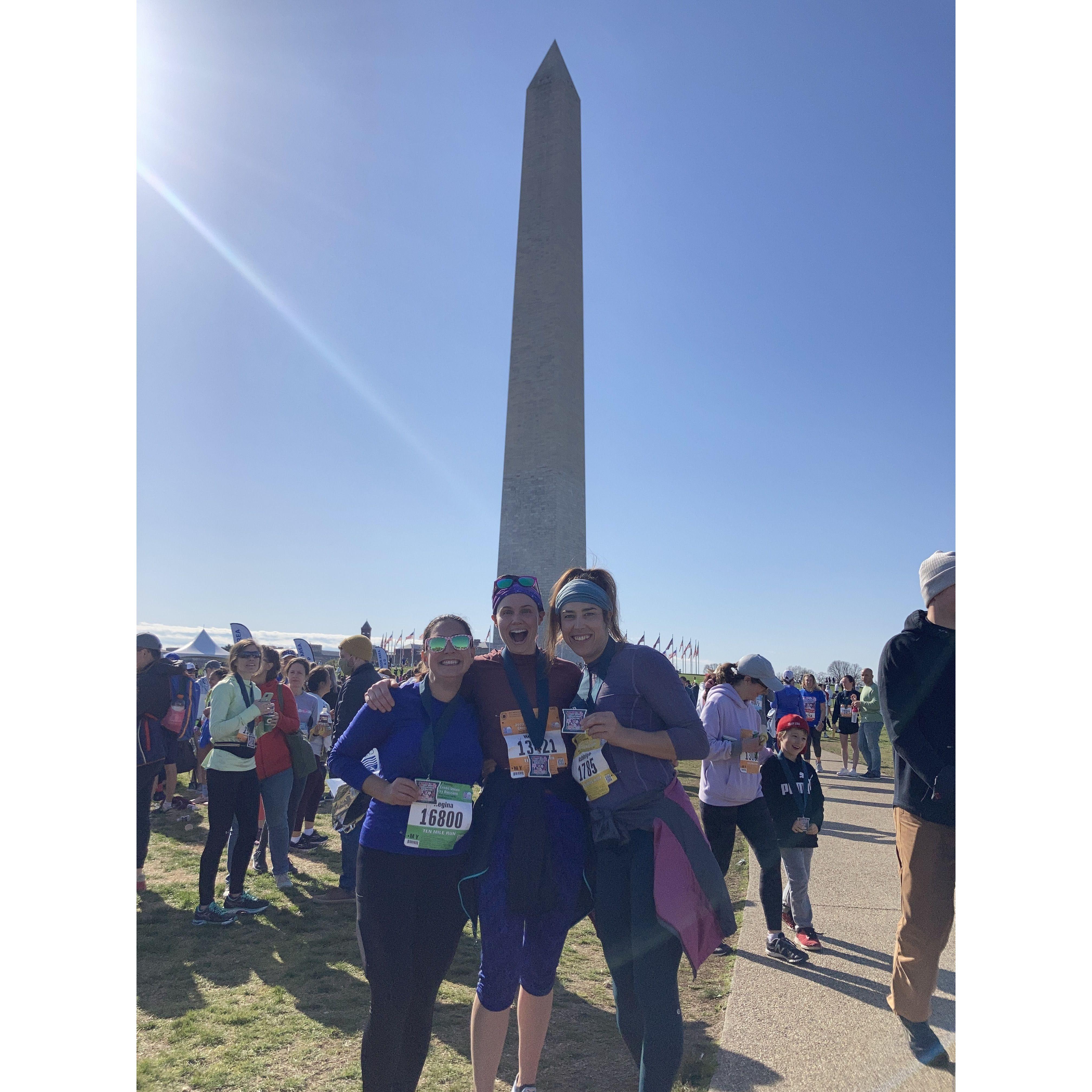 Our first race - Cherry Blossom 10-miler - April 2022