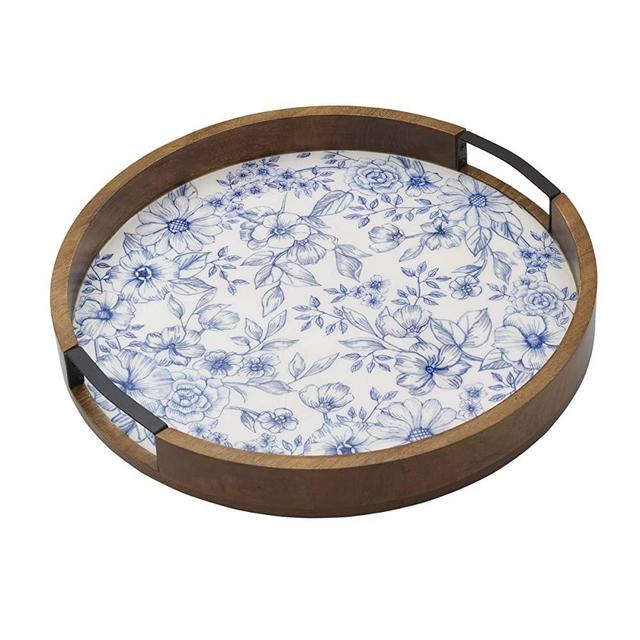 Pfaltzgraff Round Wood Lazy Susan Gabriela, Assorted