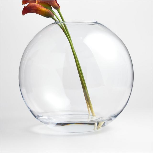 Paloma Round Clear Glass Vase 14"