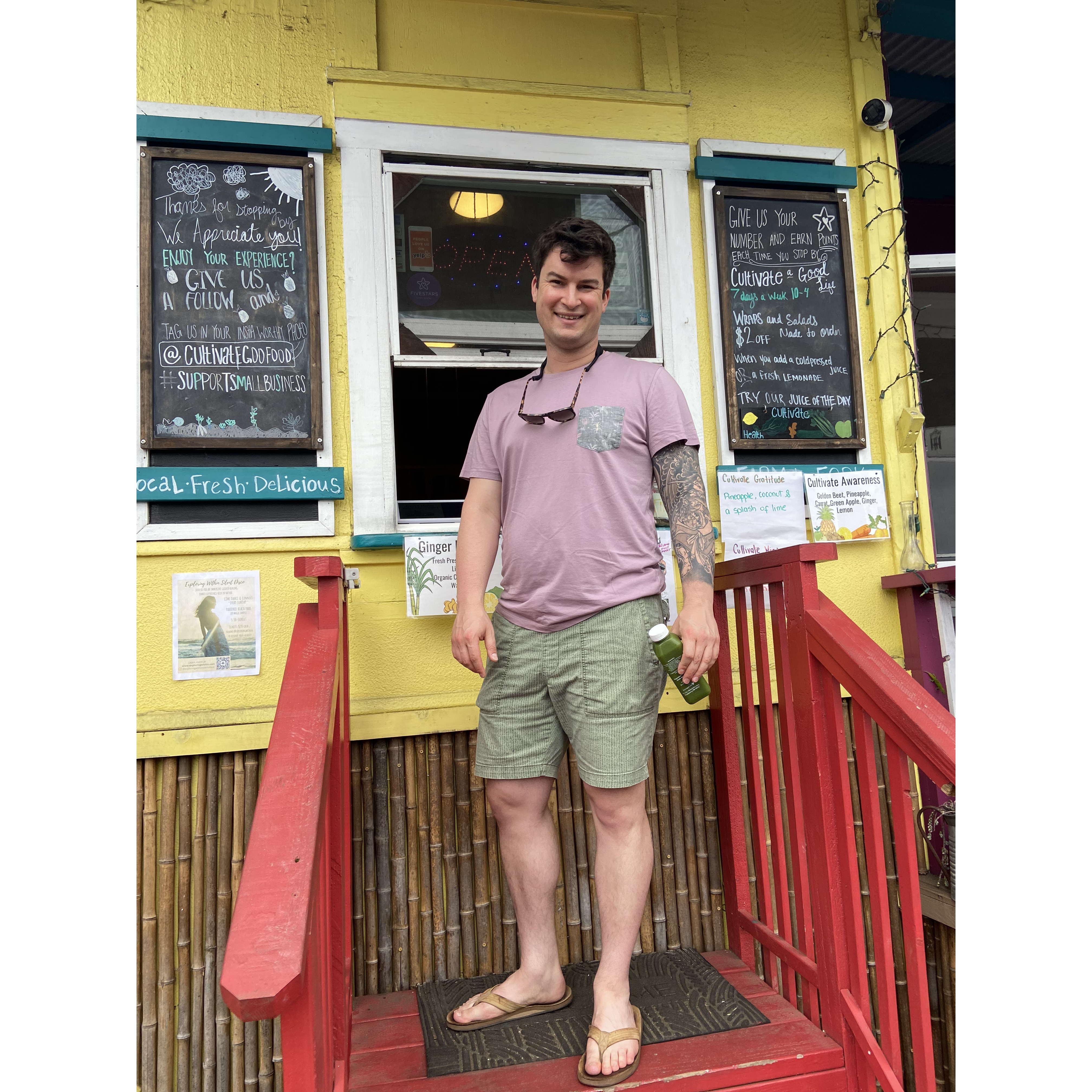 Trying out a local food spot in Hawaii