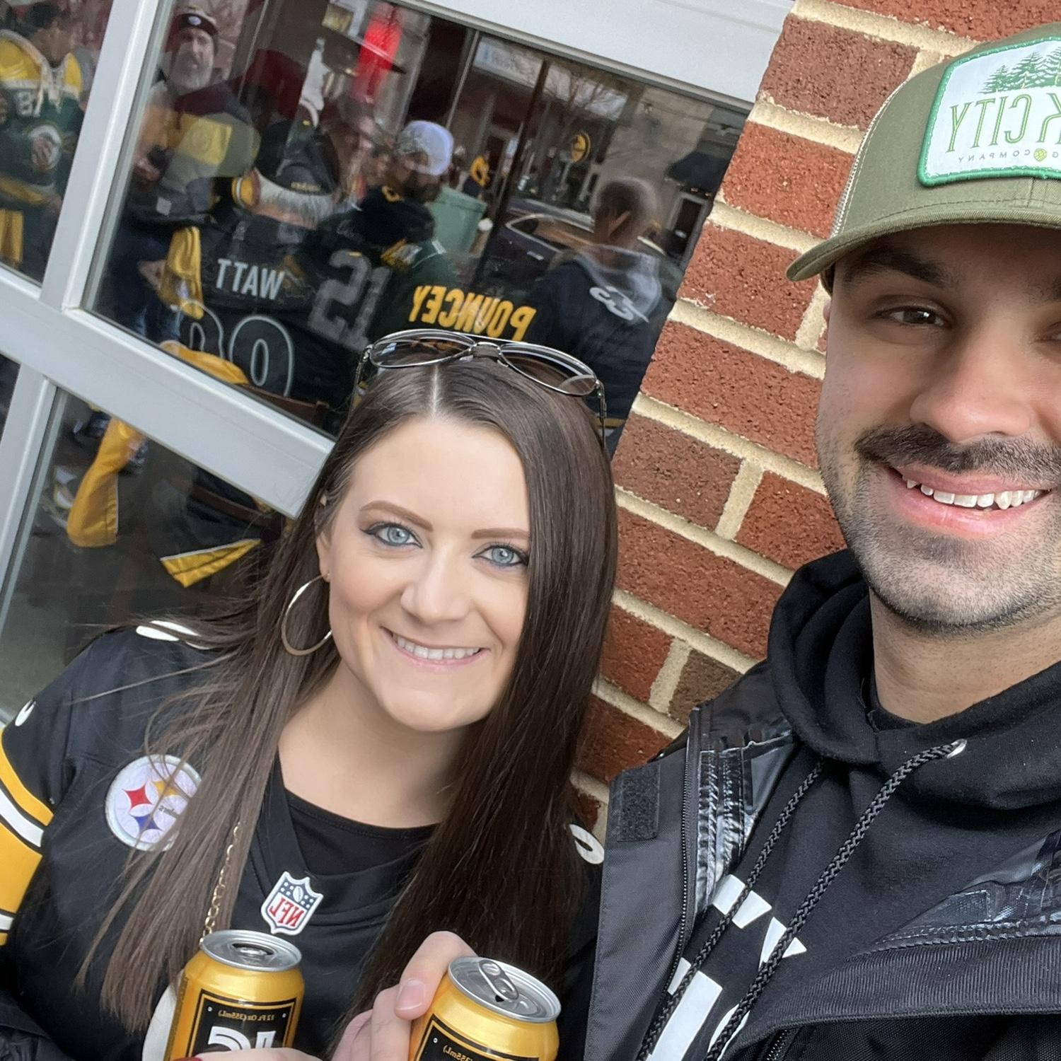 First Steeler's game together (against the Packers)