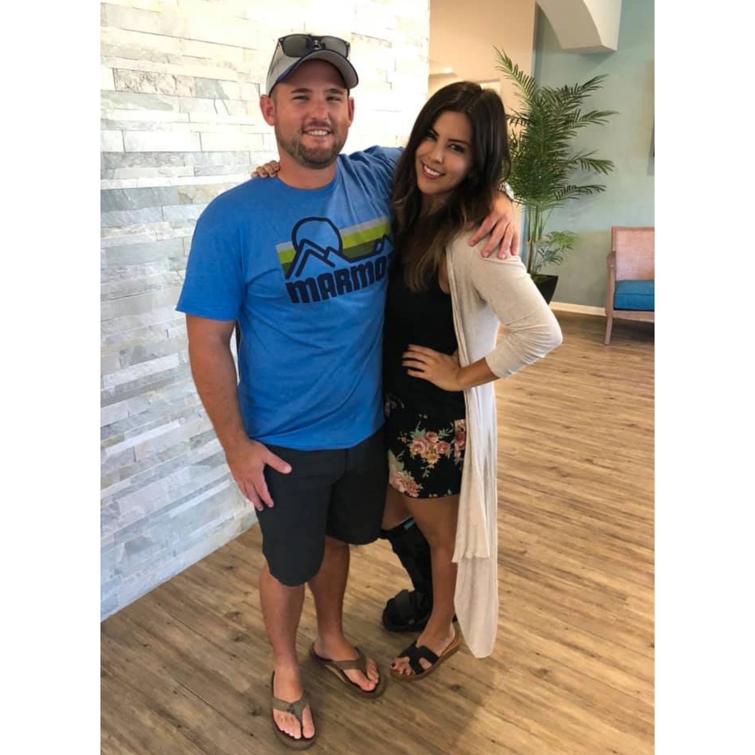 Signing our lease in Carlsbad when we moved down south! Bri was still healing from a broken leg!