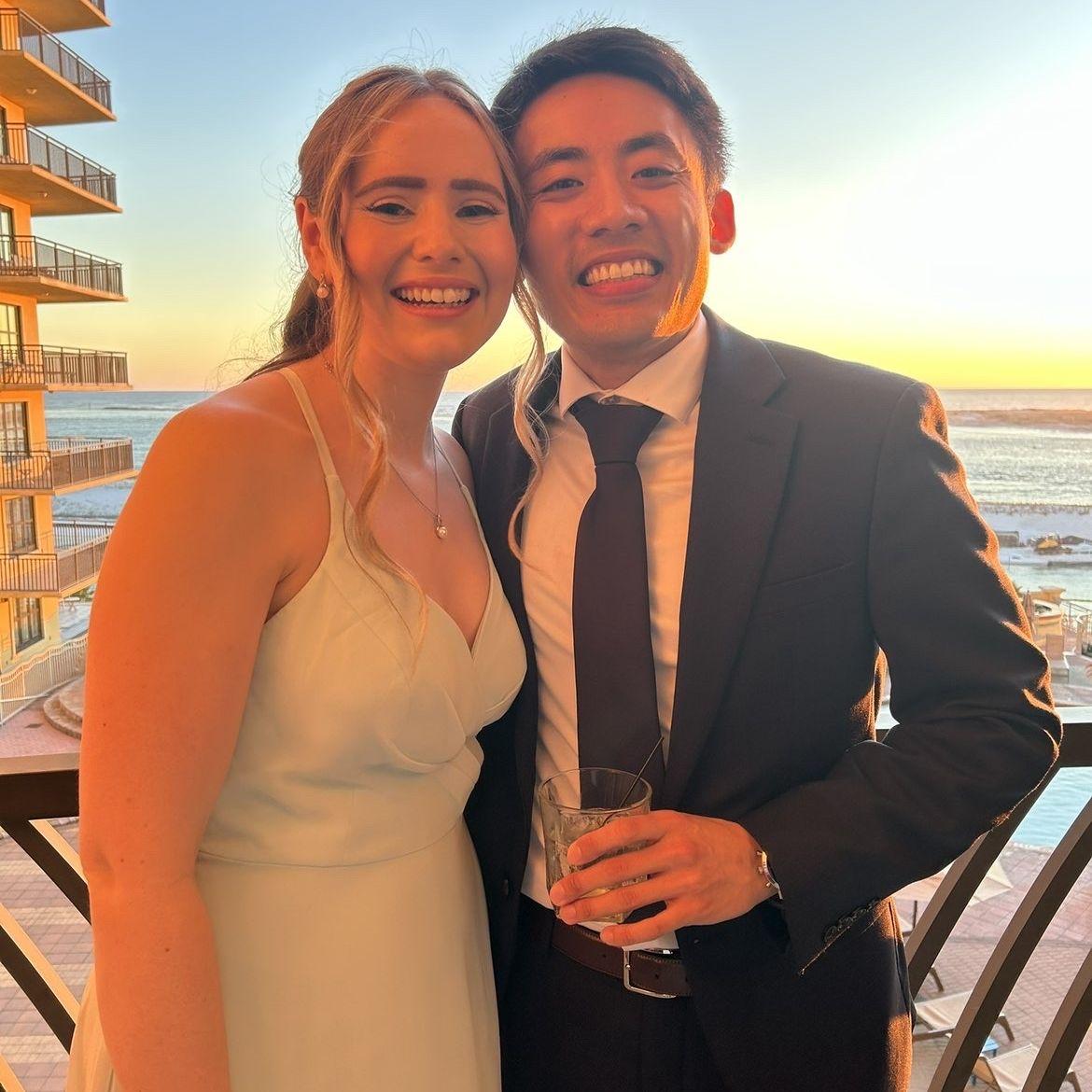 Sun-kissed photo at wedding in Florida - December 2024