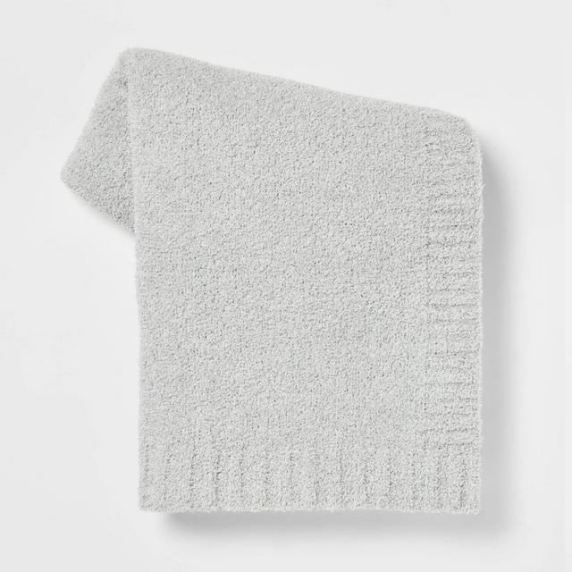 Cozy Knit Heathered Throw Blanket Gray - Threshold™