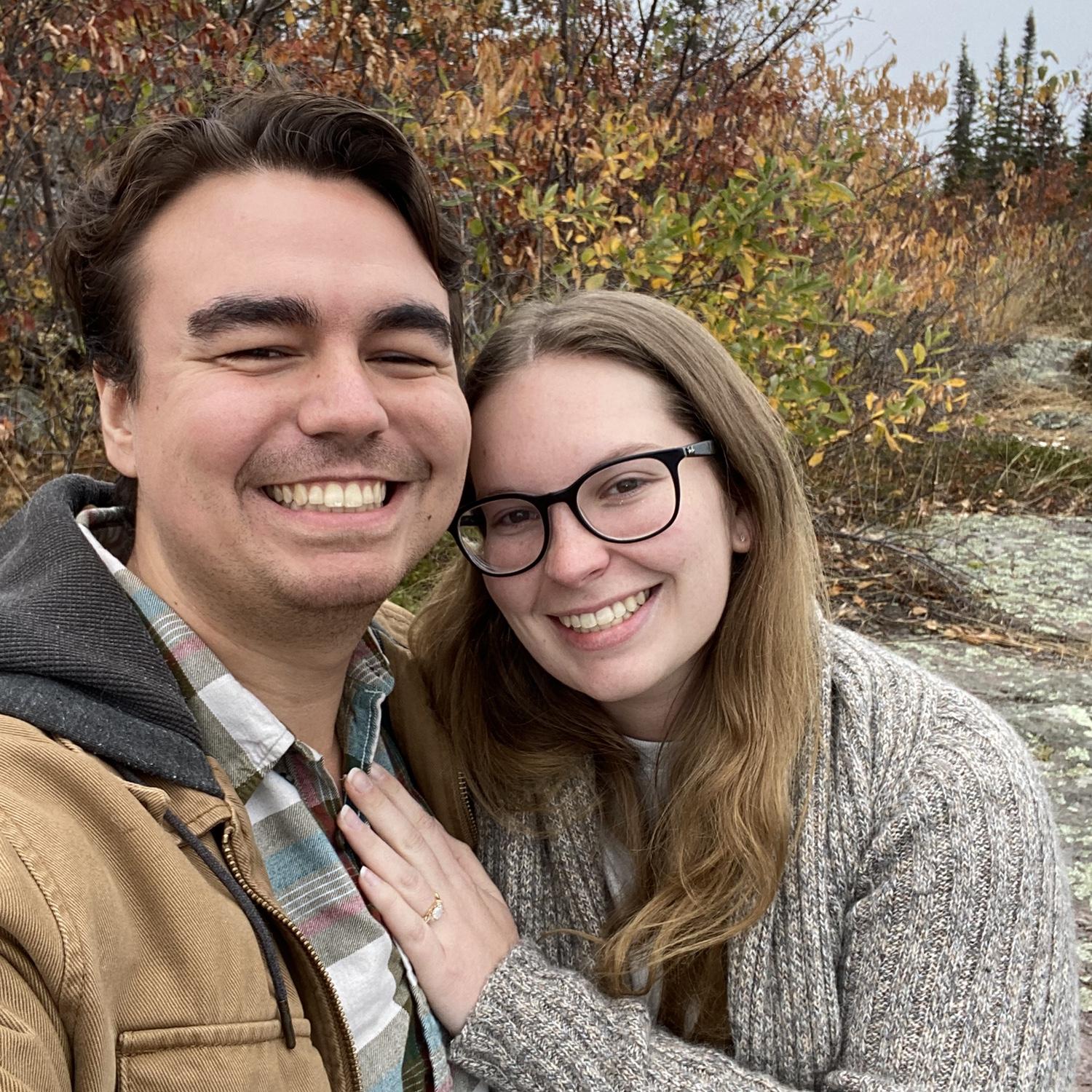 Atop Palisade Head on the shore of Lake Superior where Jacob proposed