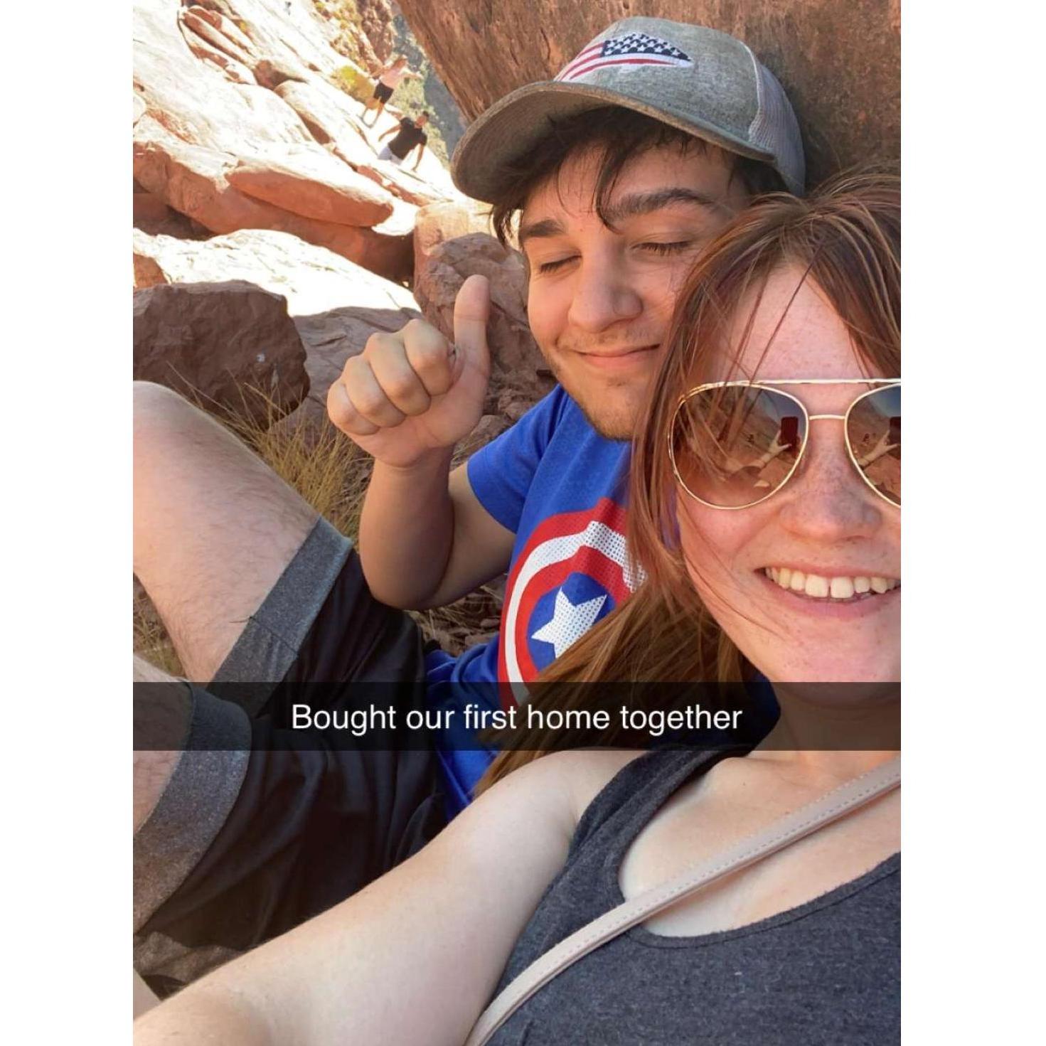 Our trip to the Grand Canyon. (We did not buy a house. It was a joke.)