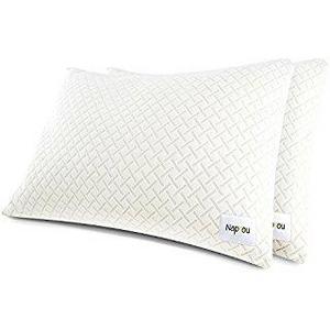 Coop Home Goods - PREMIUM Adjustable Loft - Shredded Hypoallergenic Certipur Memory Foam Pillow with washable removable cover - 20 x 30 - Queen size