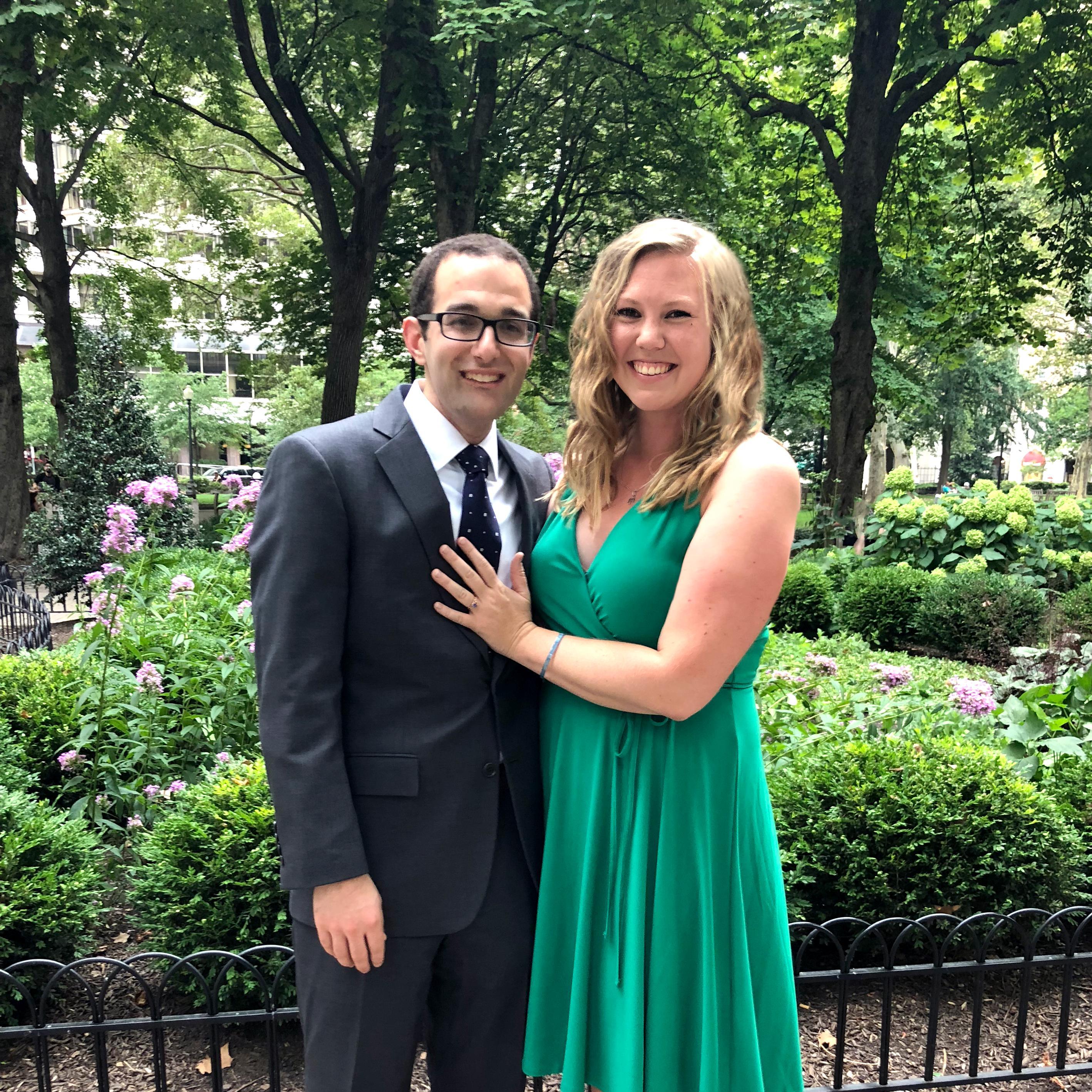 Our first photo as an engaged couple!