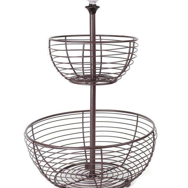 Mud Pie Two Tiered Fruit Basket