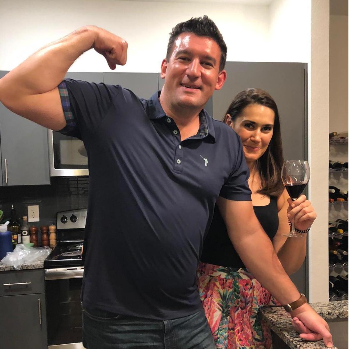 A perfectly apropos setup for the first picture taken of the two of us together