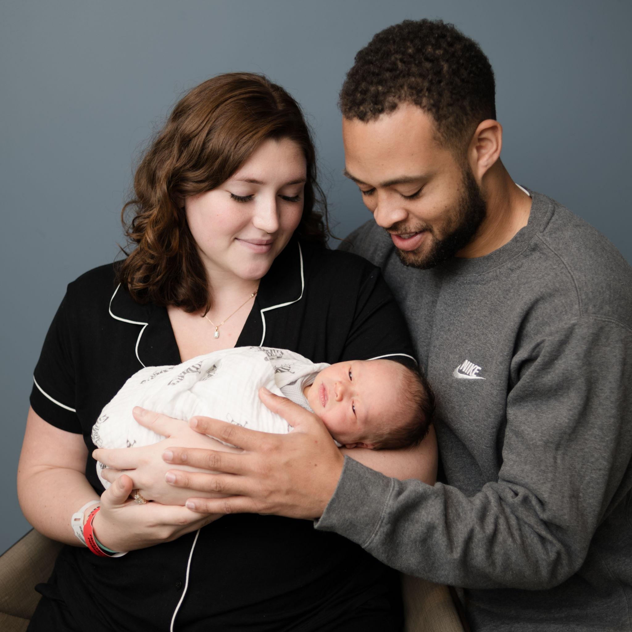 Our little family, one of the very first photos together with Matteo.