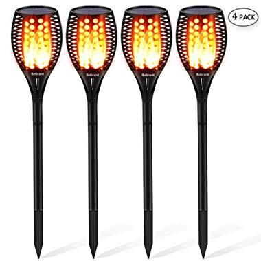 Aityvert Solar Torch Lights Dancing Flames 4-Pack