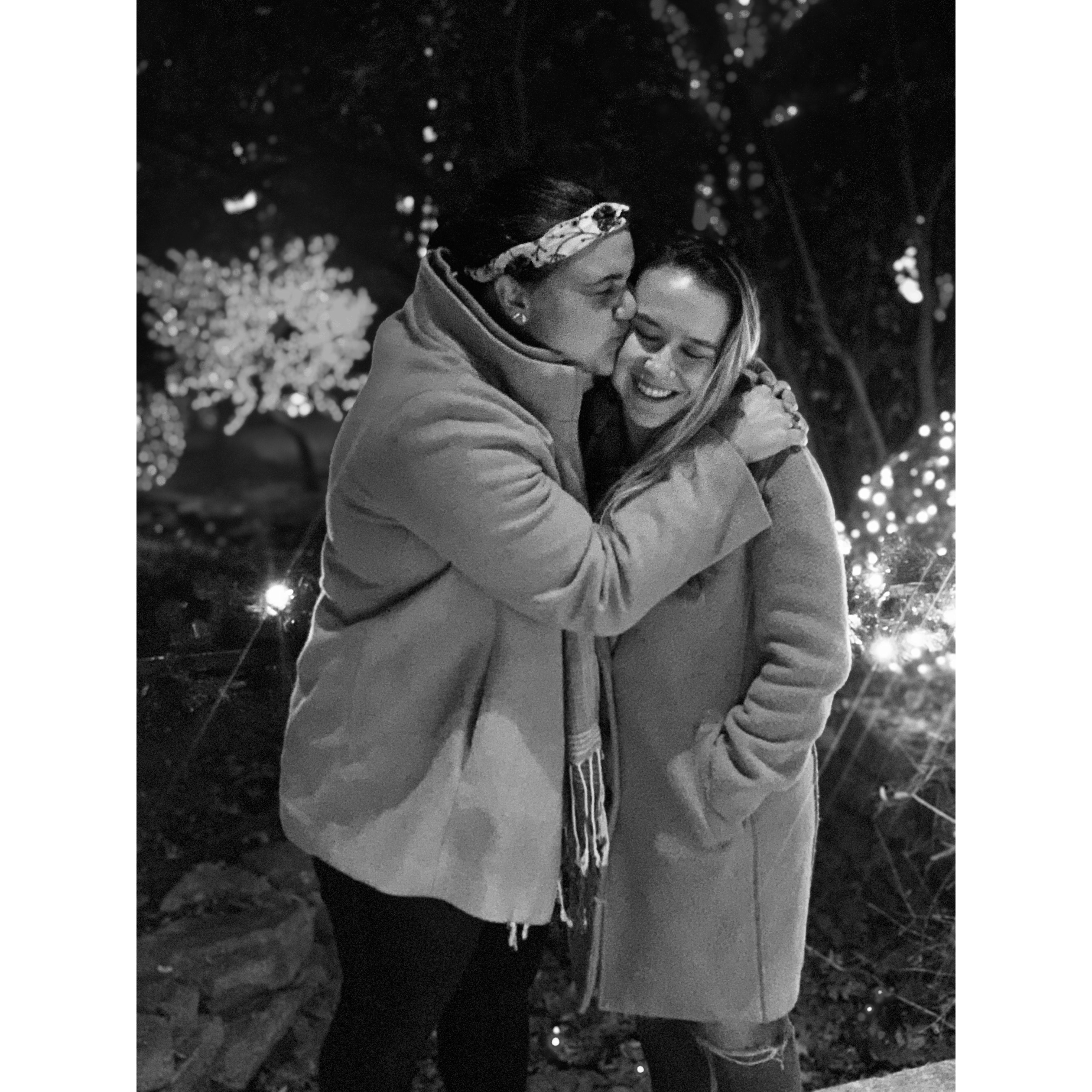 2020 - Holiday lights at Cheekwood. Fun fact: Emma gifted Sam a new knife set for Christmas one year in which Emma promptly sliced part of her fingertip off, spending Christmas Eve in urgent care.