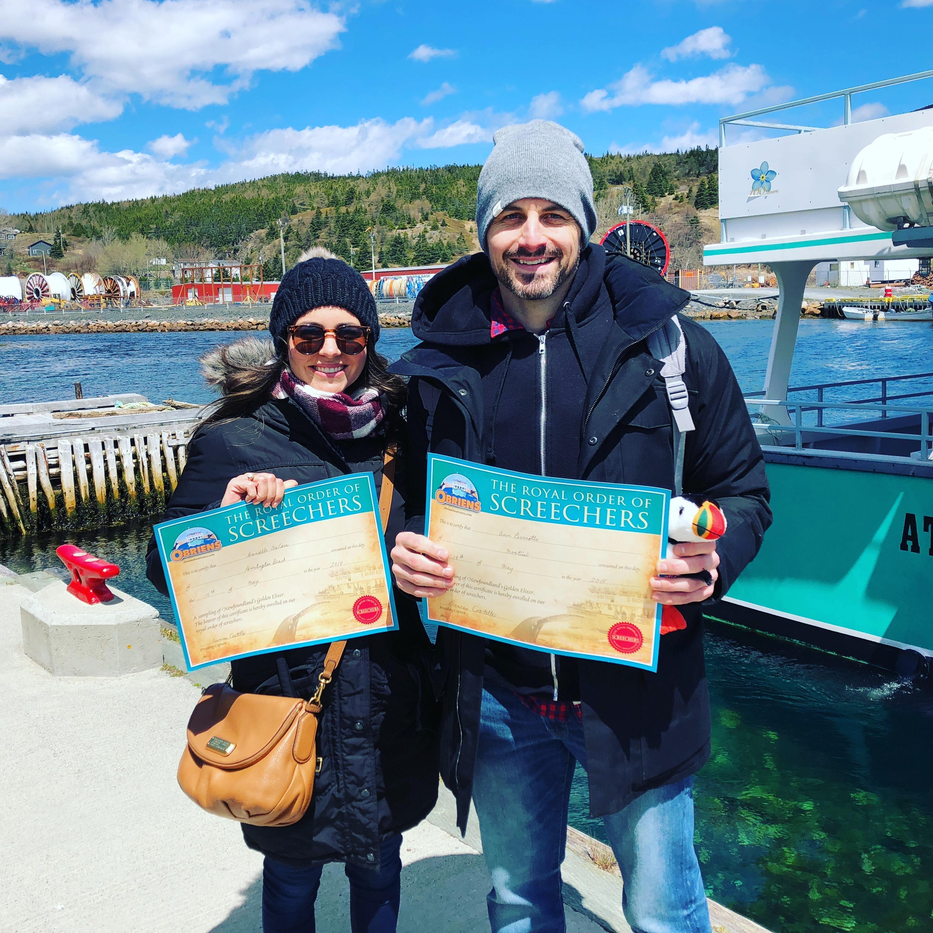 Screeched in in Newfoundland
