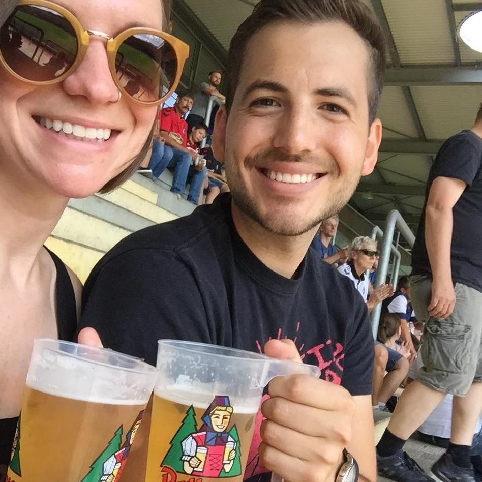 Drinking beer + soccer. Duh
