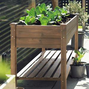 VEIKOUS 4.47-cu ft 24-in W x 48-in L x 32.76-in H Rustic Wood Raised Garden Bed