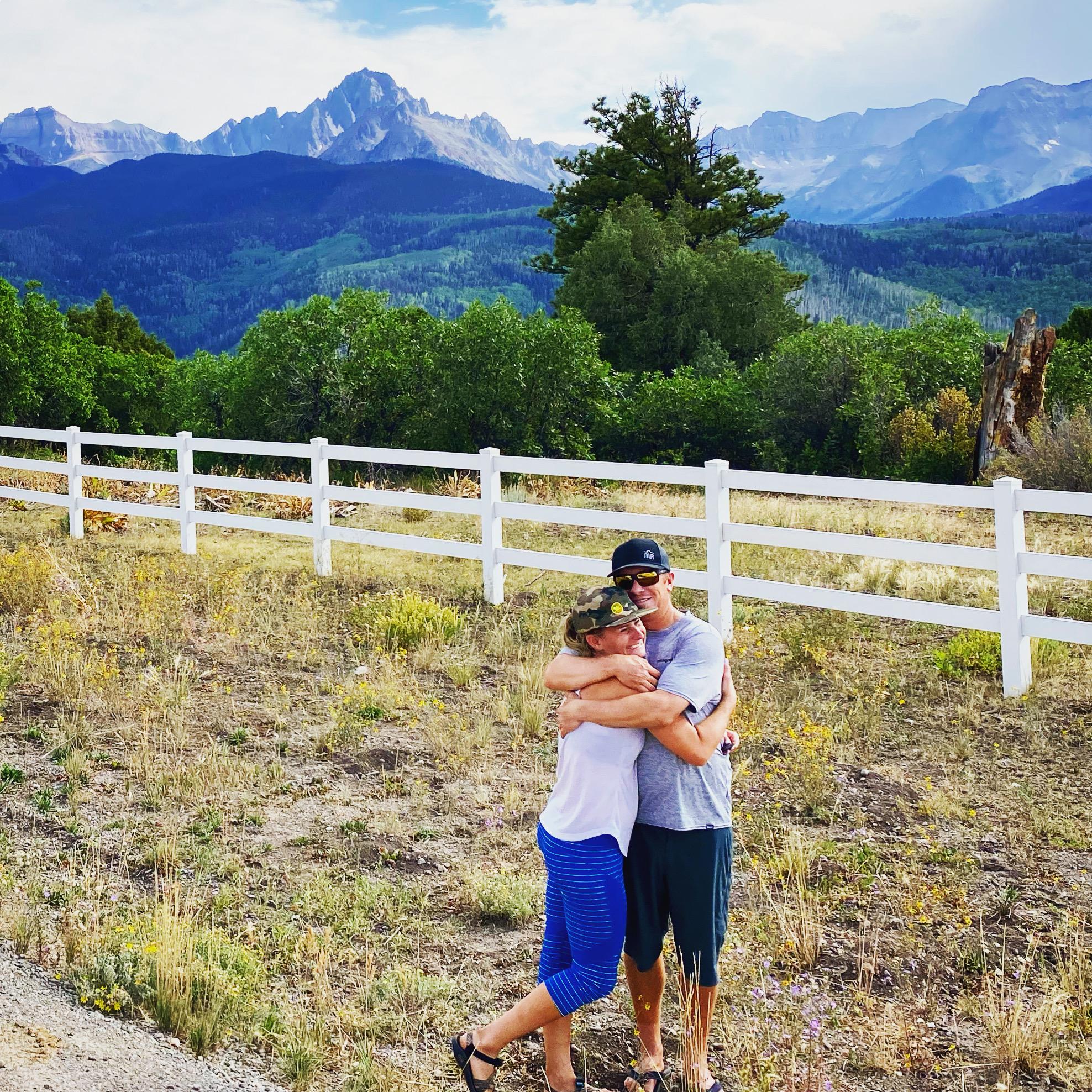 Gina’s favorite mountain in the background.