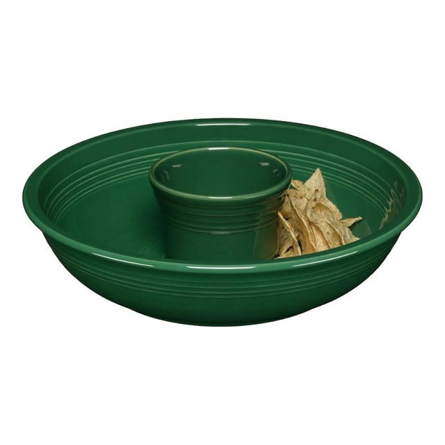 Fiesta Jade Ceramic 2pc Chip-N-Dip Set, 129 oz & 17 oz, Serveware, Vitrified China, Bowl