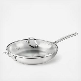 Classic Stainless Covered Fry Pan