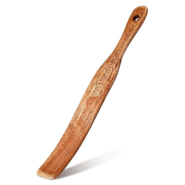 Baderke 11 Inch Wooden Spatula Acacia Skinny Spurtle for Sourdough Starter Sourdough Mixer Bread Stirring Stick for Kitchen Cooking Baking Tools(1 Pc)