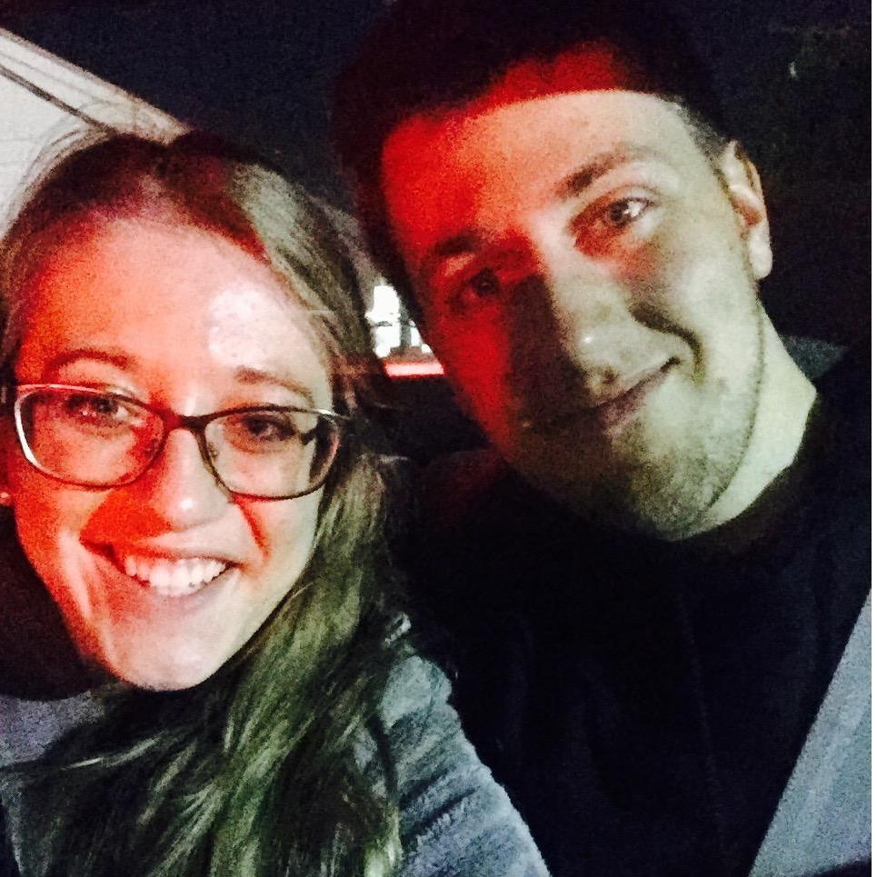 One of our first grainy selfies together