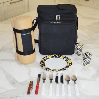 Equipped 2-Person Insulated Picnic Set with Blanket