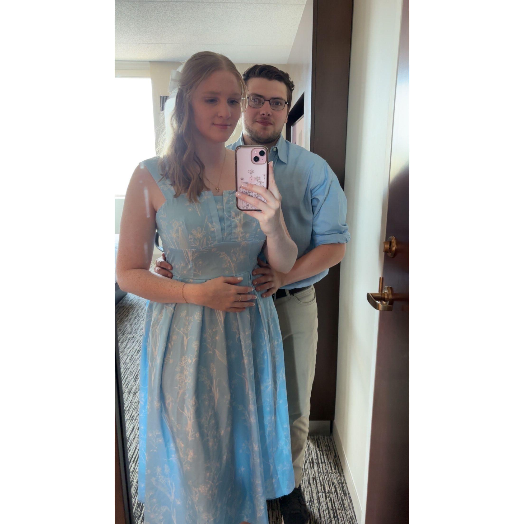 One of the few times we have dressed up
