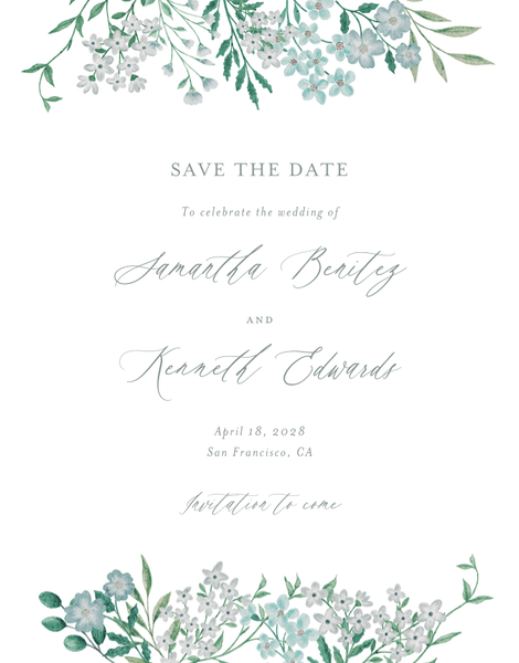 Lombardy Portrait | Deep Sage | Zola Save The Dates
