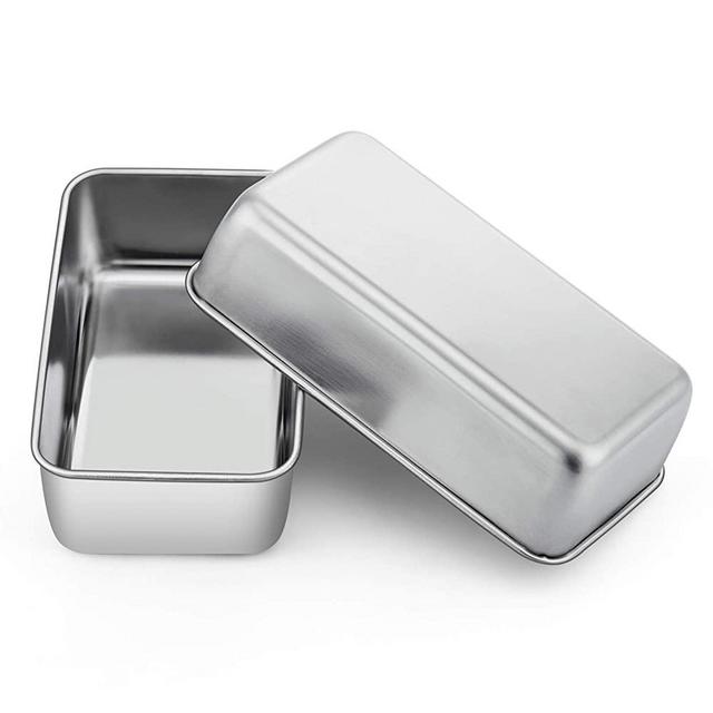 Loaf Pan Set of 2, P&P CHEF 9-inch Bread Pans, Stainless Steel Loaf Toast Baking Pans For Bread Meatloaf Lasagna Cake, Healthy & Non Toxic,Deep Side & Smooth Roll, Oven & Dishwasher Safe