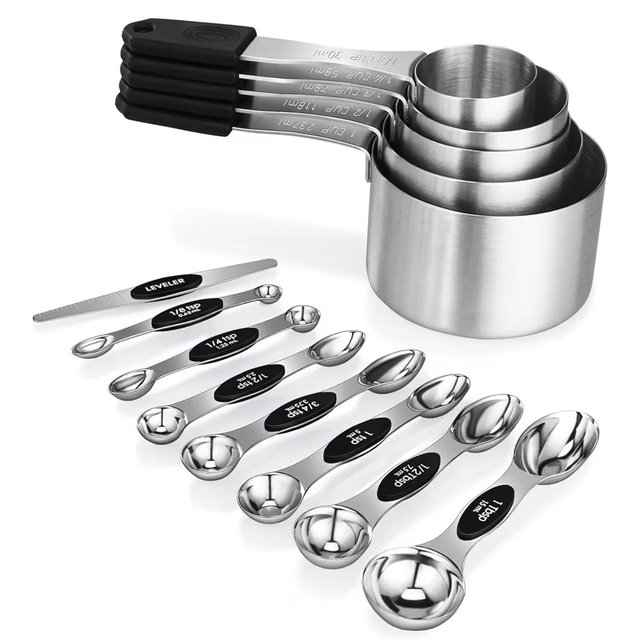 Stainless Steel Magnetic Measuring Cup and Spoons