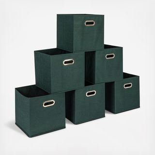 Fabric Storage Cube Bin, Set of 6