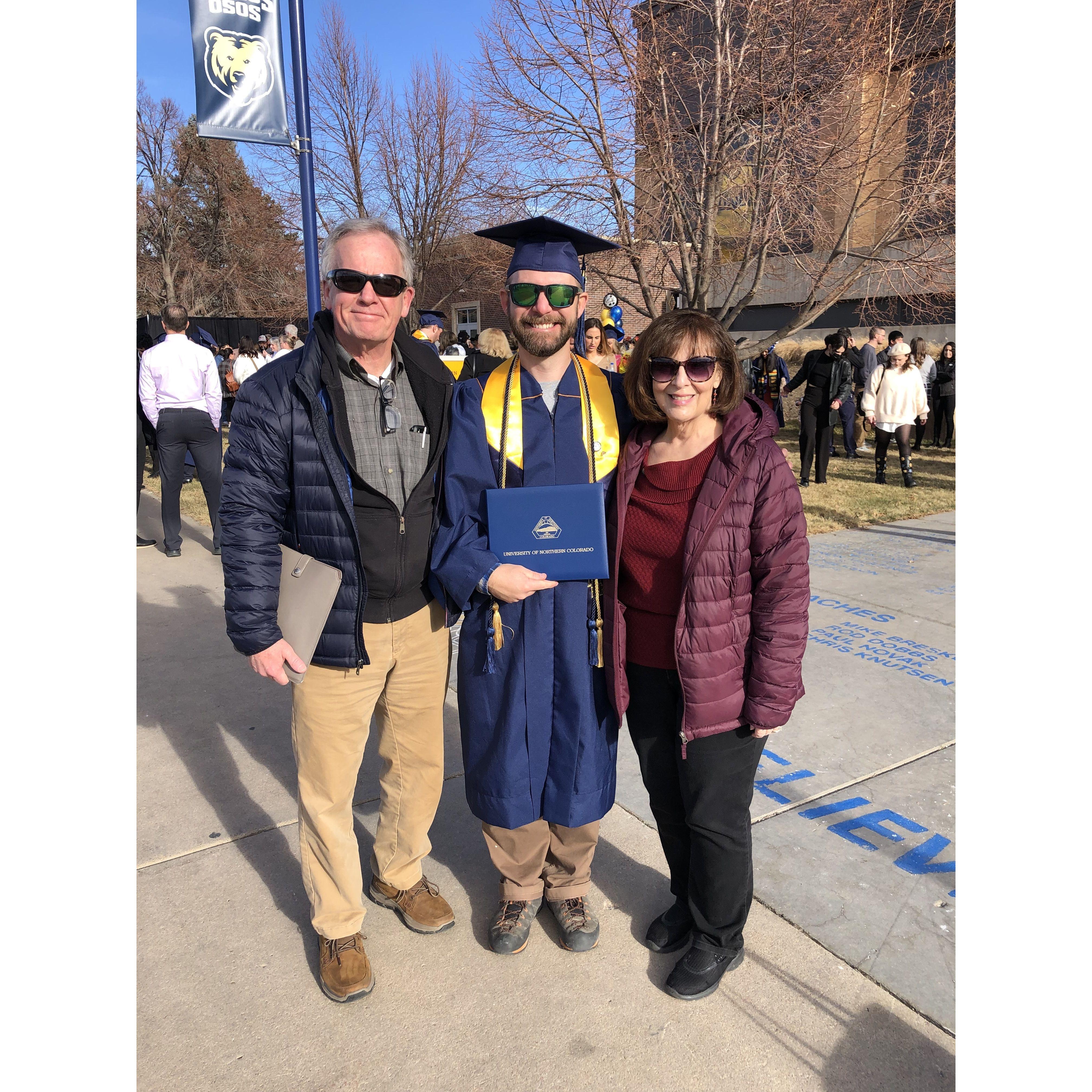 Erica supported me through so much and recently helped me graduate from Nursing school. Here I am with my parents