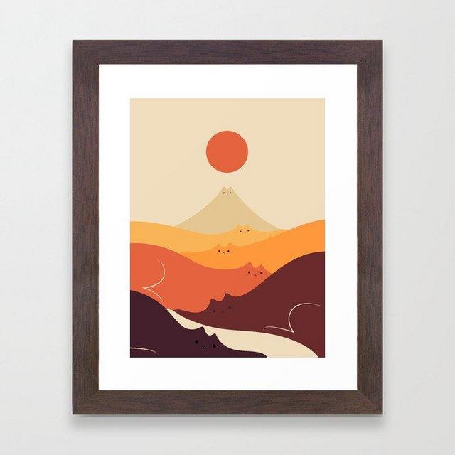 Cat Landscape 87 Framed Art Print