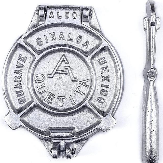 Tortilla Press"Quetita" Aluminum Cast 6.5 inch Mexican Made Guasave Sinaloa