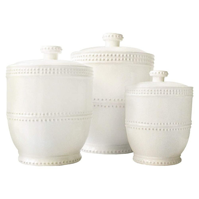 American Atelier Bianca Bead 3-Piece Canister Set