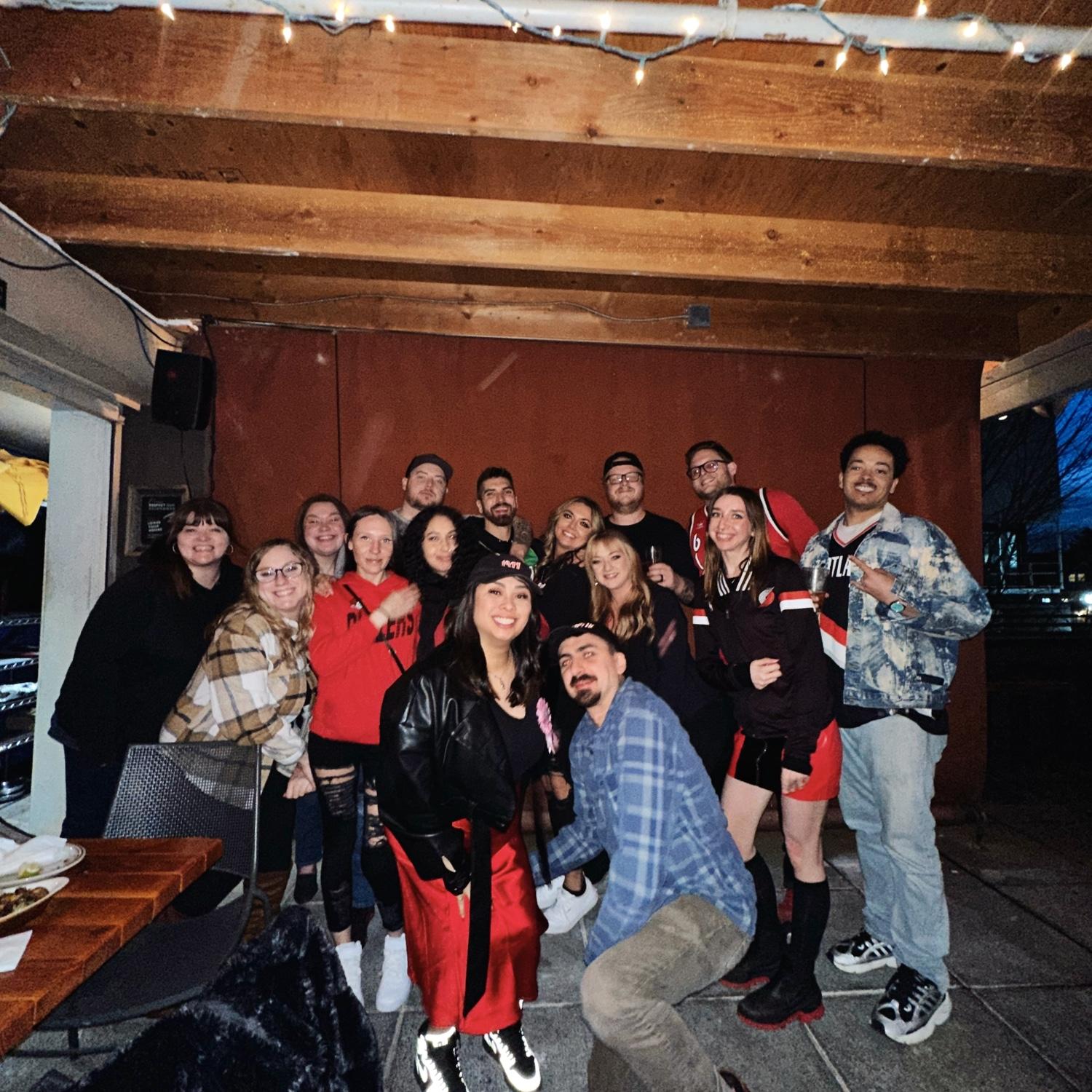 At Sara's 31st birthday party, they announced their engagement, which had happened the day before, to their friends!