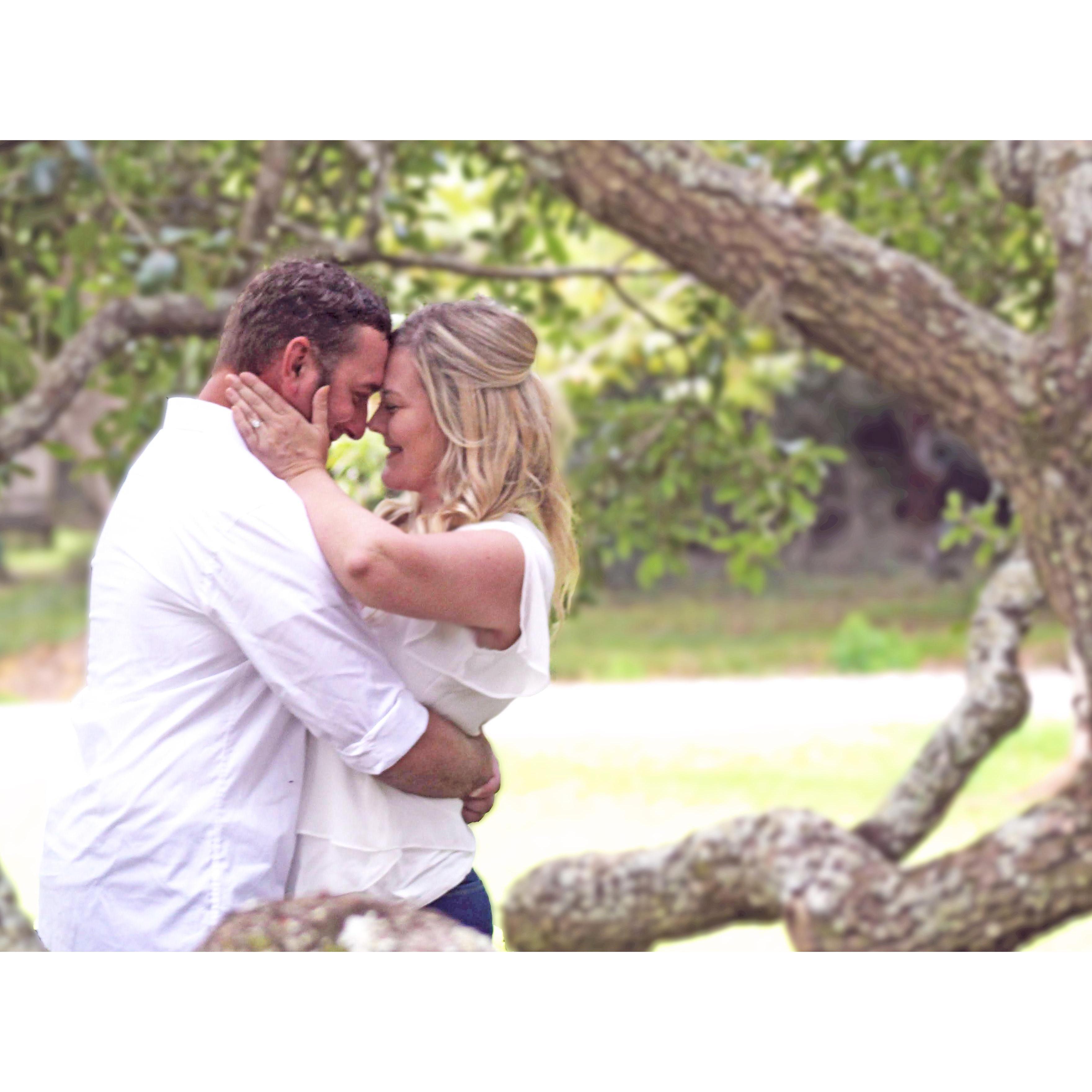 A few days after he popped the question...on cloud 9!